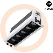 Foco lineare LED incassato 7W - UGR18 - CRI90 - Driver LIFUD - Bianco Neutro
