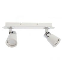 Cristalrecord - Aplique Iris 2 Luces GU10 Blanco y Cromo