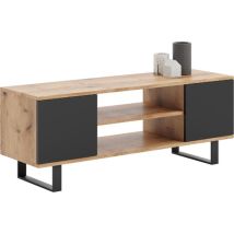Focus Rtv-schrank 135 Cm – Loft Eiche Handwerk/schwarz