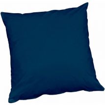 Fodera Cuscino Cotone Lucido 40x40 Cm Cerniera Copricuscino 100% Made In Italy - Blu Scuro
