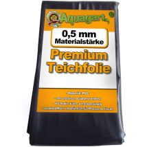 Telo per laghetto in PVC 3m x 8m 0,5mm, pellicola nera per il laghetto da giardino
