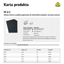 Arkusze ścierne na podłożu papierowym 230mm x 280mm ps8c na mokro gr. 100 /50szt. - Klingspor