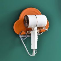 Föhnständer, Klappbarer Fönwand-aufbewahrungsständer, Stanzständer Ohne Bad, Für Haartrockner-aufbewahrung Und Glätteisenhalter (orange)