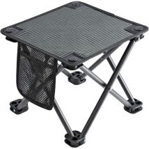 ZVD - Foldable Stool Ultralight Folding Camping Chair with Mesh Pocket Multifunctional Convenient Portable for Beach Garden Fishing Hiking Travel and