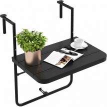 Folding Balcony Hanging Table Patio Railing Table Hanging Coffee Side Table