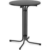 Royal Catering - Folding Bar Table High Top Round Table Tall Standing Bistro Event ø 80 cm Black