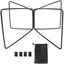 Groofoo - Folding Cooler Stand with Carry Bag Stainless Steel Camping Storage Box Stand Ice Box Holder Rack for Hiking bbq Fishing Picnic Outdoor