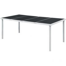 Jinlefu - Garden Table 190x90x74 cm Black Steel vidaXL