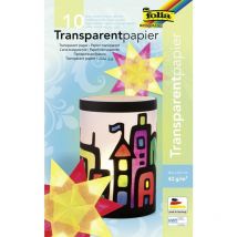 Glorex Transparentpapiermappe 42g/m² sortiert 18 x 5 cm, 10 Blatt Bastelpapier
