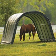 Shelterlogic Weidezelt "run-in-shed" Weideunterstand, 610 X 370 X 250 Cm Grün 22,57 M²