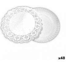 Algon - Fond de gâteau white 16 x 16 x 1,5 cm rond (4 pièces) (48 pièces)
