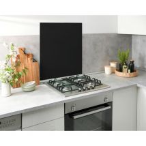 Crédence de cuisine 'Noir' Wenko Fond de hotte, Protège les murs des éclaboussures de cuisson, Résistant aux chocs, Hygiénique, Verre trempé,