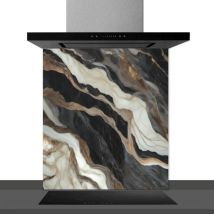 Hxadeco - Fond de hotte decorative, fossina multicolore 60x70