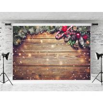 Fond de photo de noël fond en bois fond de photo de noël décoration de noël fond photographie 2.2x1.5m