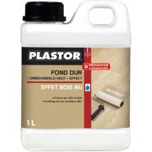 Plastor - Fond dur Effet Bois Nu 1L : protection invisible qui neutralise la couleur du bois et apporte un effet bois nu au bois