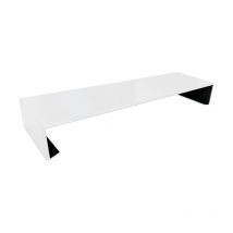 Fond alu pour couvertine 15/10ème - Embout ép. 0,8 mm Couleur - Blanc pur - RAL 9010, Largeur - 285 mm - ALUHOME