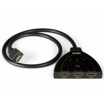 Fonestar - FO-373 cable hdmi 0,5 m hdmi tipo a (Estándar) 3 x hdmi Type a (Standard) Negro