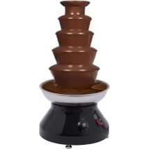 Gojoy - Fontaine à chocolat à 5 niveaux 7 lb chocolat chaud commercial grande capacité chocolat en acier inoxydable fondant pour mariage de fête,noir