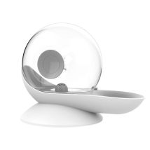 Fontaine à eau automatique pour chat - 2,8 litres - Fontaine à eau pour animaux de compagnie - Grand bol à boire - Pas d'électricité - Gris