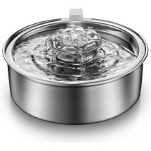 Fontaine a Eau Chat 2 l, Abreuvoir pour Fontaine à Eau pour Chats en Acier Inoxydable
