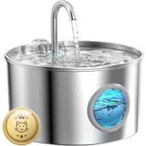 Jalleria - Fontaine a Eau Chat inox: 3.2L Fontaine à Eau pour Chat - Distributeur Eau Chat Automatique - Silencieux Fontaine Eau Chat - Gardez l'Eau