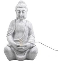 Stonelite - Fontaine bouddha assis position lotus 30 x 25 x 50 cm