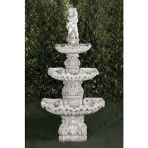 Fontaine centrale classique en pierre reconstituée Ebro 92x70x190cm.