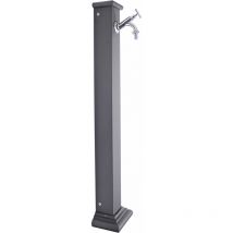 Fonderia Bongiovanni - Fontaine colonne Sparta en aluminium pour la maison et le jardin avec robinetterie en laiton finition de votre choix : chrome