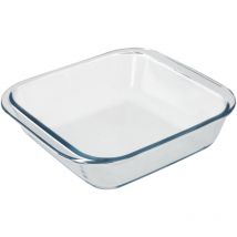 Plat à four carré en verre 1,1 litre. 18x18cm.