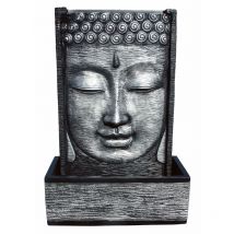 Fontaine de jardin Arsen 70x33x105cm. pierre reconstituée couleur Argent