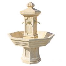 Fontaine de jardin deneb 120x155 cm. pierre reconstituée couleur ocre