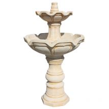 Fontaine de jardin merope 80x145cm. pierre reconstituée couleur ocre