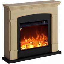 Cheminée Électrique Avec Finition En Chê Cm 95,2x107,2x24,5 Fuego Fuego Monica Rovere