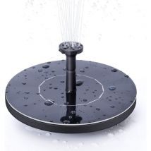 Fontaine et cascade de jardin Pompe de fontaine solaire, pompe à eau solaire circulaire de jardin de 1,4 w, pompe à eau à énergie solaire, pompe de