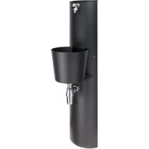 Bel-fer - Fontaine murale de jardin avec robinet et seau anthracite