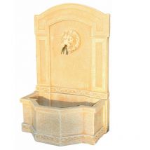 Anaparra - Fontaine Murale jardin lesera 109x71cm. pierre reconstituée couleur Ocre-Naturel