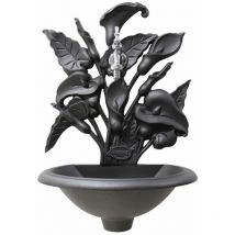 Fonderia Bongiovanni - Fontaine murale Calla, pour jardin, maison, balcon, avec robinet en laiton, finition au choix : chrome