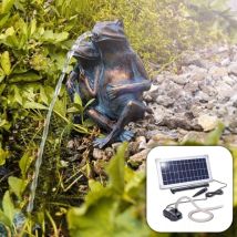 Fontaine solaire Duo de Grenouille 380 l/h – Jardin piscine – Hauteur, Matières, Type d'aménagement d'eau, Finition métal, Largeur, Longueur