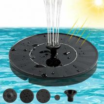 Moonstars - Fontaine Solaire Extérieur 1,4W, Fontaine à Eau Solaire pour Bain d'oiseau avec 4 Styles d'eau par 4 Buses, Flottante Autoportante pour