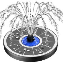 Beijiyi - Fontaine Solaire Extérieur 2.3W 2024 Upgraded,Solaire Flottant Fontaine avec 8 Buses pour Bain d'oiseaux, Étang, Piscine, Patio, Décoration