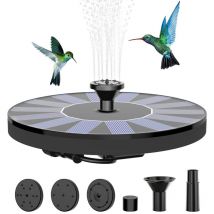 Aquasup - Fontaine Solaire Extérieur Flottante Pompe Bassin Solaire avec 6 Buses pour Abreuvoir Oiseaux Exterieur, Bains d'oiseaux,