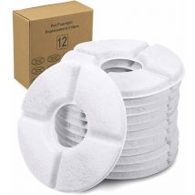 Fontaines,12 Packs Fontaine à Fleur Filtres pour Chat,Filtres de Rechange pour Chat Chien pour 1,6L Fontaine Filtre de Fontaine d'animal Familier