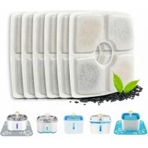 Lot de 6 filtres automatiques pour Fontaine à Chat - Filtre à Eau de Rechange pour Chats & Chiens (carré)