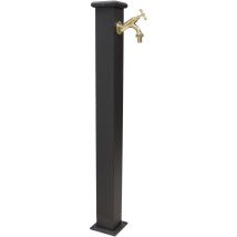 Fontana a colonna Olimpia per esterno giardino casa con rubinetto in ottone lucido