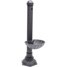 Fontana a colonna Pandora per casa giardino colore grigio ghisa con vasca senza rubinetto