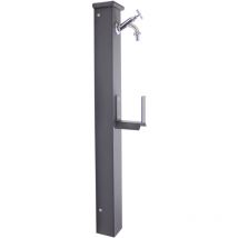 Fontana a colonna Sparta con avvolgitubo per casa giardino esterno con rubinetto in ottone finitura a scelta : cromato