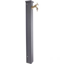 Fonderia Bongiovanni - Fontaine a colomne modèle Sparta pour jardin potager avec robinet au choix : avec robinet ent laiton bruni
