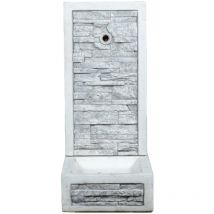 Fontana da giardino a muro 'adige' anticato colore grigio, 40x40x92 cm KAM