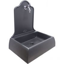 Fonderia Bongiovanni - Fontana a muro Tolosa lavello fontana parete per casa giardino balcone con rubinetto in ottone a scelta : Fontana con