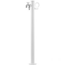 Fontana da Giardino con Doppio Rubinetto Belfer 42/SRR Bianco